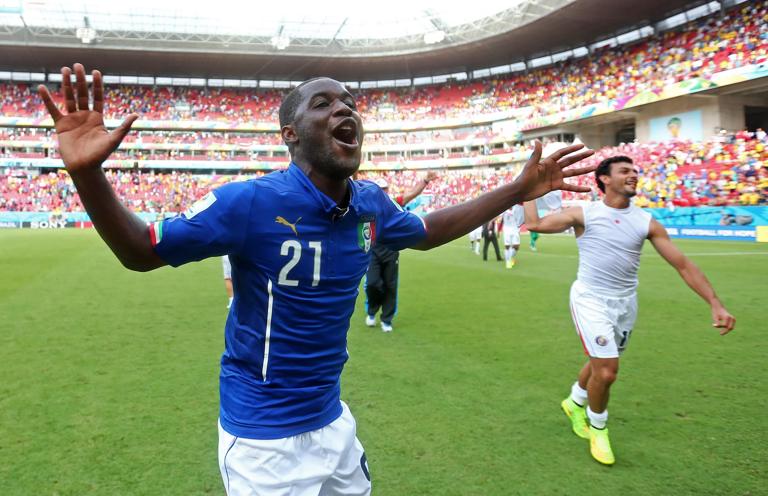 Football - Italy v Costa Rica - FIFA World Cup Brazil 2014 - Group D - Arena Pernambuco, Recife, Brazil - 20/6/14.Actionshot, Costa Rica's Joel CAMPBELL celebrates victory, Emotions .Mandatory Credit: Action Images / Matthew Childs.